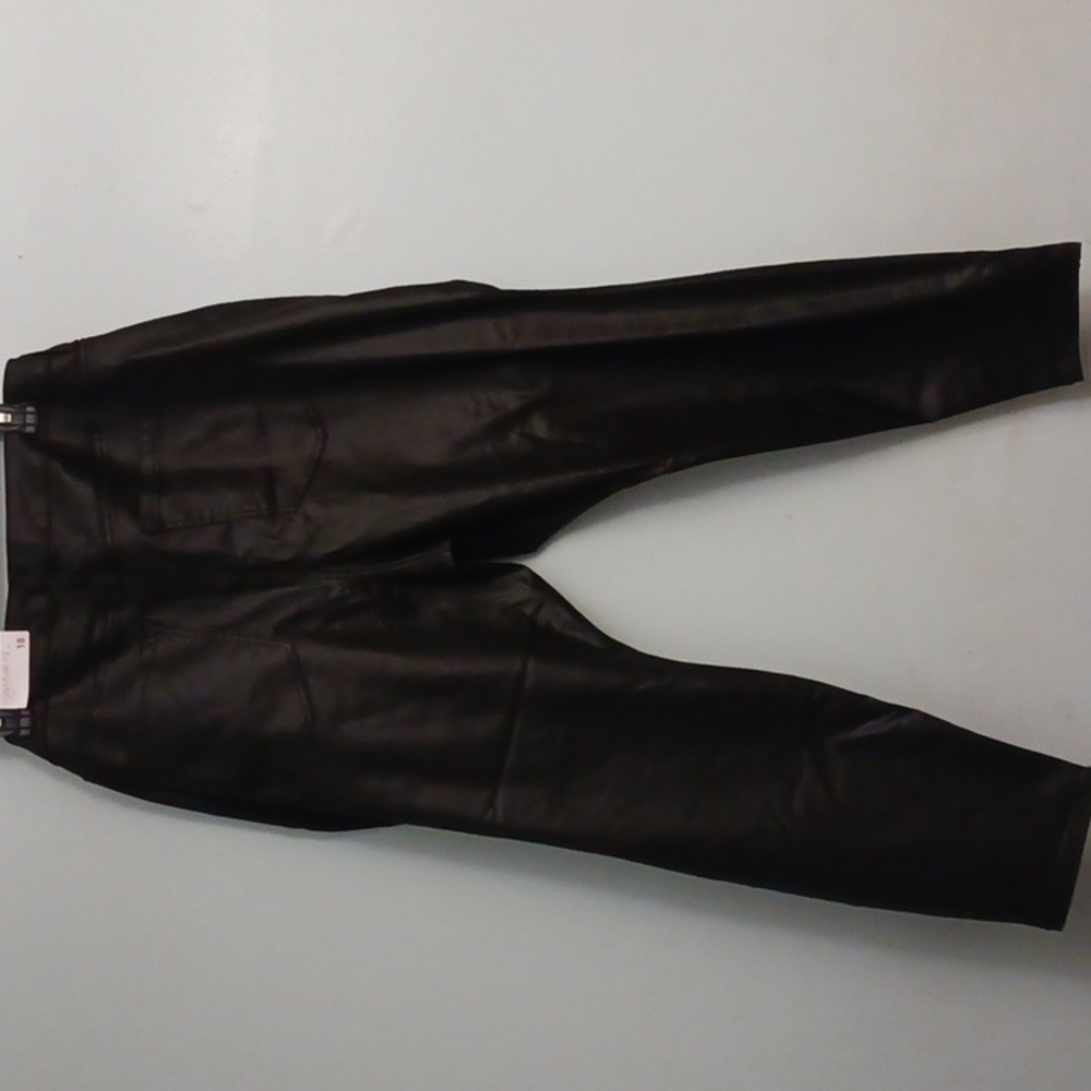 Lane Bryant size 18P women's black skinny, mid-rise, coated  modal blend pants. - Picture 8 of 16